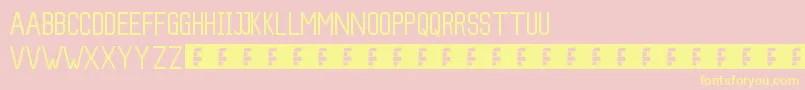 Slim Font – Yellow Fonts on Pink Background