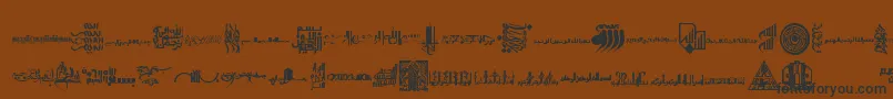 Шрифт Besmellah4 – чёрные шрифты на коричневом фоне
