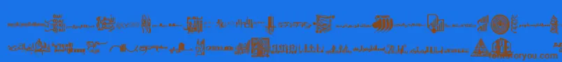 Besmellah4 Font – Brown Fonts on Blue Background