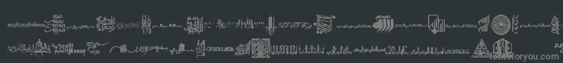 Besmellah4 Font – Gray Fonts on Black Background