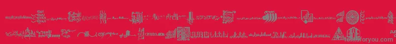 Besmellah4 Font – Gray Fonts on Red Background