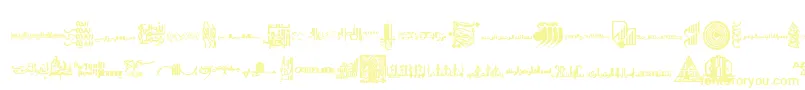 Besmellah4-Schriftart – Gelbe Schriften
