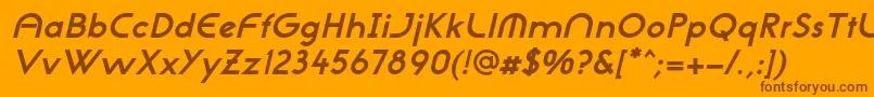 NeogothisadfstdBoldoblique Font – Brown Fonts on Orange Background