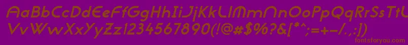 NeogothisadfstdBoldoblique Font – Brown Fonts on Purple Background