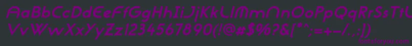 NeogothisadfstdBoldoblique Font – Purple Fonts on Black Background