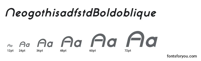 NeogothisadfstdBoldoblique Font Sizes