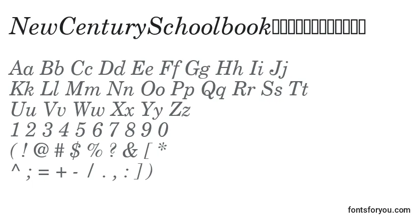 A fonte NewCenturySchoolbookРљСѓСЂСЃРёРІ – alfabeto, números, caracteres especiais