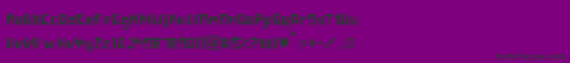 Inero-Schriftart – Schwarze Schriften auf violettem Hintergrund
