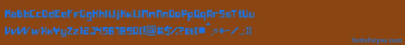 Шрифт Inero – синие шрифты на коричневом фоне