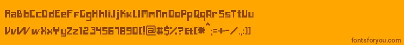 Inero Font – Brown Fonts on Orange Background