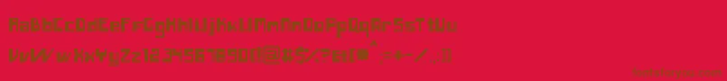 Czcionka Inero – brązowe czcionki na czerwonym tle