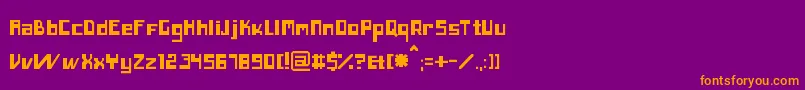 Inero Font – Orange Fonts on Purple Background
