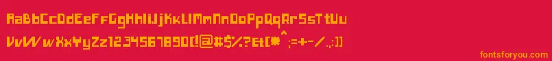 Inero Font – Orange Fonts on Red Background