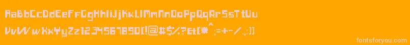 Inero Font – Pink Fonts on Orange Background