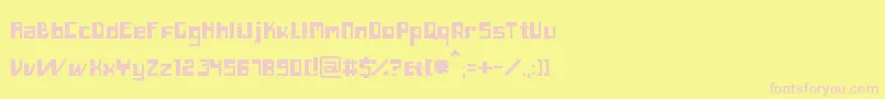 Inero Font – Pink Fonts on Yellow Background