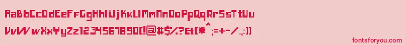 フォントInero – ピンクの背景に赤い文字