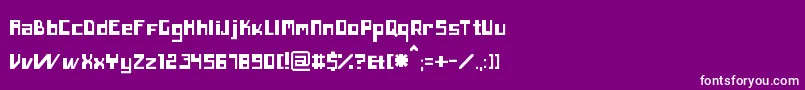 Inero-fontti – valkoiset fontit violetilla taustalla