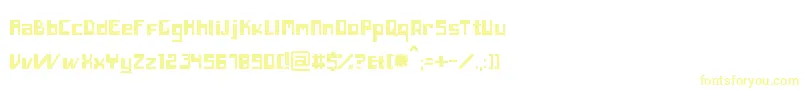 Inero-Schriftart – Gelbe Schriften auf weißem Hintergrund