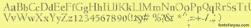 MyfontcodeRegular Font – Black Fonts on Yellow Background