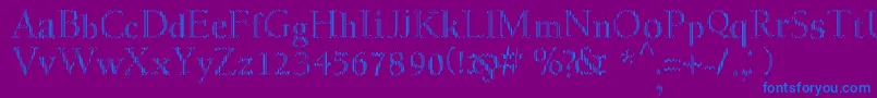 MyfontcodeRegular Font – Blue Fonts on Purple Background
