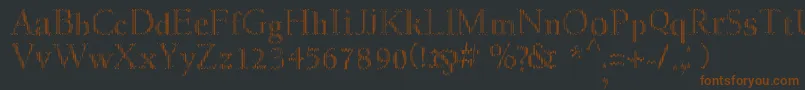 MyfontcodeRegular Font – Brown Fonts on Black Background