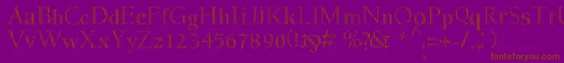 MyfontcodeRegular Font – Brown Fonts on Purple Background
