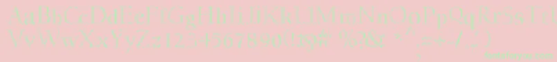 MyfontcodeRegular Font – Green Fonts on Pink Background