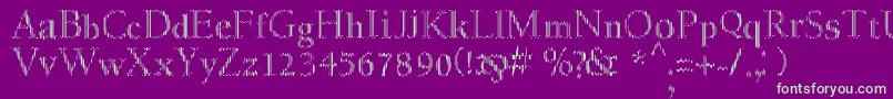 MyfontcodeRegular Font – Green Fonts on Purple Background