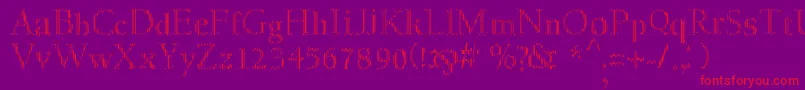 MyfontcodeRegular-Schriftart – Rote Schriften auf violettem Hintergrund