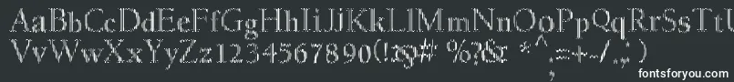 Шрифт MyfontcodeRegular – белые шрифты на чёрном фоне