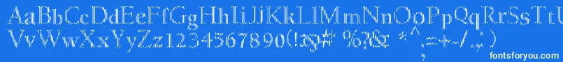 MyfontcodeRegular Font – White Fonts on Blue Background