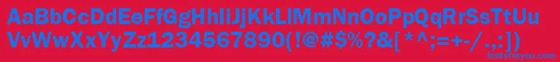 ItcFranklinGothicLtDemi Font – Blue Fonts on Red Background