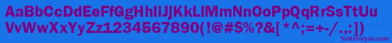 ItcFranklinGothicLtDemi Font – Purple Fonts on Blue Background