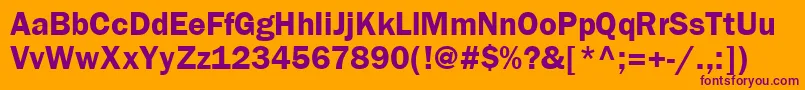 ItcFranklinGothicLtDemi Font – Purple Fonts on Orange Background