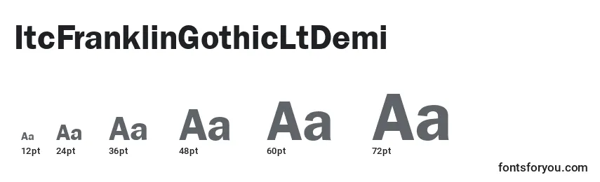 ItcFranklinGothicLtDemi Font Sizes