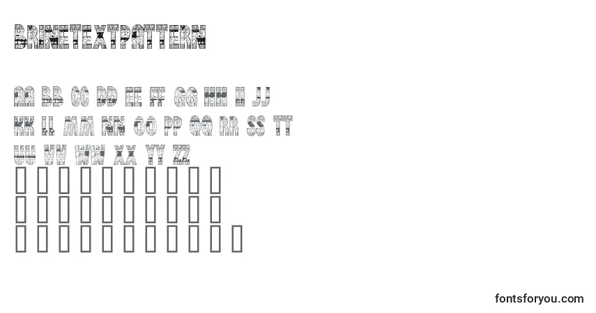 Schriftart BrinetextPattern – Alphabet, Zahlen, spezielle Symbole