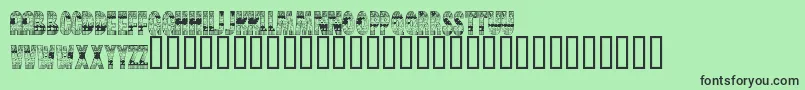 BrinetextPattern-Schriftart – Schwarze Schriften auf grünem Hintergrund