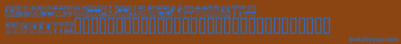 Шрифт BrinetextPattern – синие шрифты на коричневом фоне