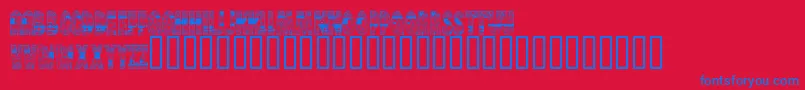 BrinetextPattern Font – Blue Fonts on Red Background