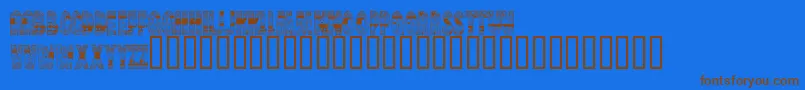 Шрифт BrinetextPattern – коричневые шрифты на синем фоне