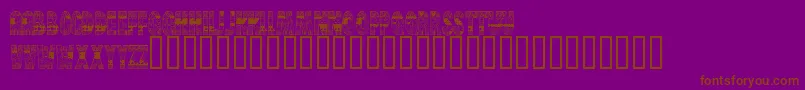 BrinetextPattern-Schriftart – Braune Schriften auf violettem Hintergrund
