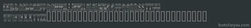 BrinetextPattern-fontti – harmaat kirjasimet mustalla taustalla