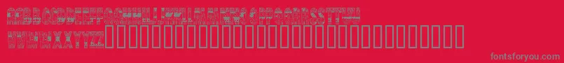BrinetextPattern Font – Gray Fonts on Red Background