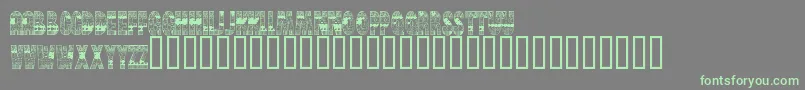 Шрифт BrinetextPattern – зелёные шрифты на сером фоне