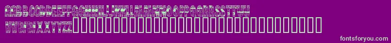 BrinetextPattern Font – Green Fonts on Purple Background