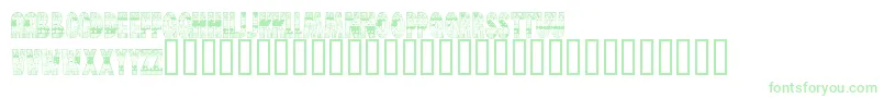 BrinetextPattern Font – Green Fonts on White Background