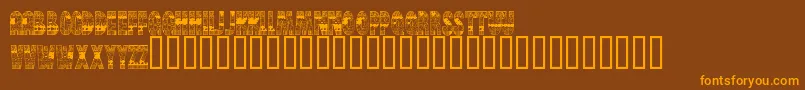 Шрифт BrinetextPattern – оранжевые шрифты на коричневом фоне