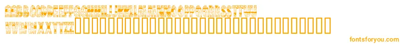 BrinetextPattern Font – Orange Fonts on White Background
