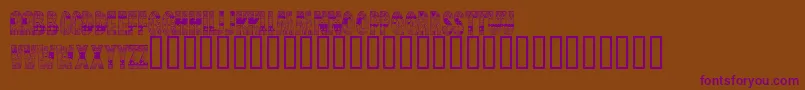 BrinetextPattern Font – Purple Fonts on Brown Background