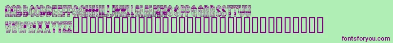 fuente BrinetextPattern – Fuentes Moradas Sobre Fondo Verde
